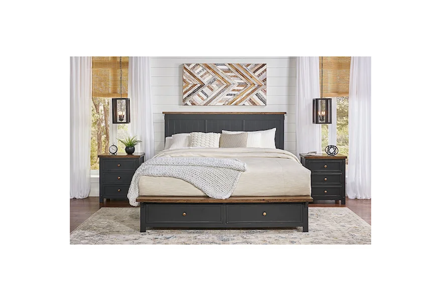 Stormy Ridge Queen Storage Bed  by AAmerica at Esprit Decor Home Furnishings